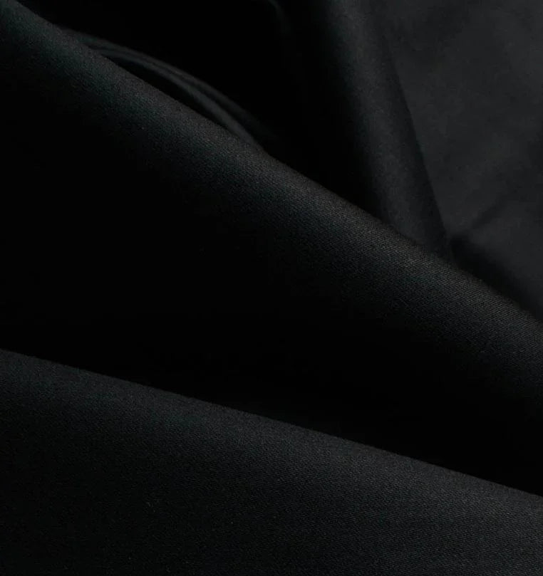 Black by Vercelli Italy (Unstitched Shirting Fabric) - Detailory
