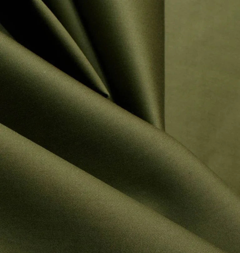 Moss Satin by Vercelli Italy (Unstitched Shirting Fabric) - Detailory