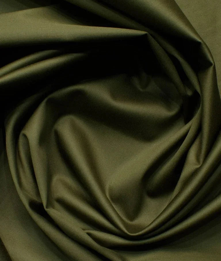 Moss Satin by Vercelli Italy (Unstitched Shirting Fabric) - Detailory