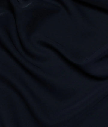 Noir Navy 4 Way Stretchable By D&J Italy (Unstitched Suiting Fabric) - Detailory