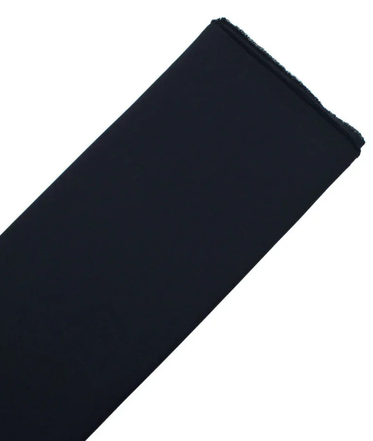Noir Navy 4 Way Stretchable By D&J Italy (Unstitched Suiting Fabric) - Detailory