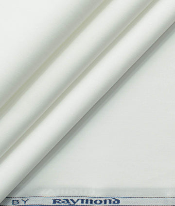 Signature White By Raymond (Unstitched Shirting Fabric) - Detailory