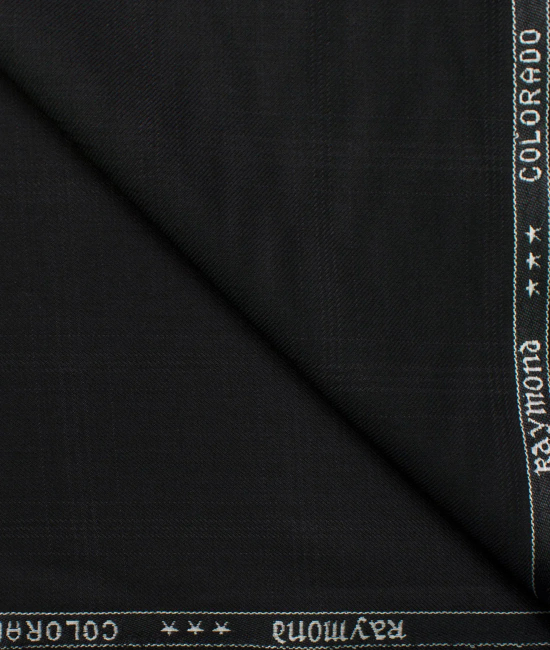 Black striped colorado by Raymond (Unstitched Suiting Fabric) - Detailory