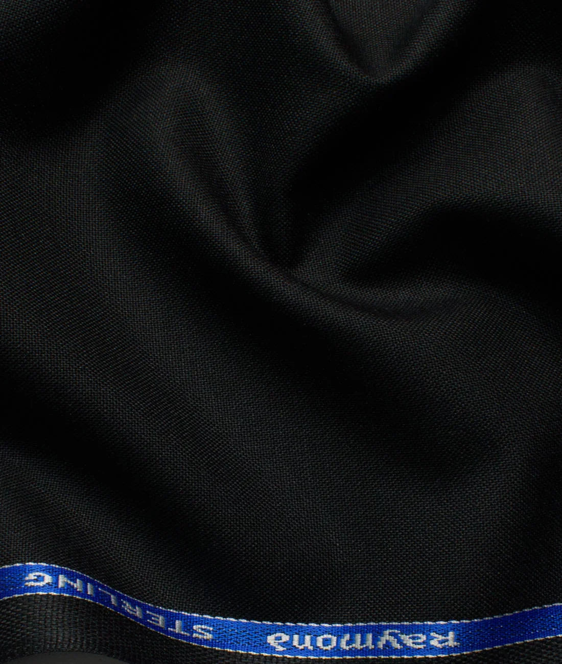Polyester Viscose Solids by Raymond (Unstitched Matty Suiting Fabric (Black) - Detailory