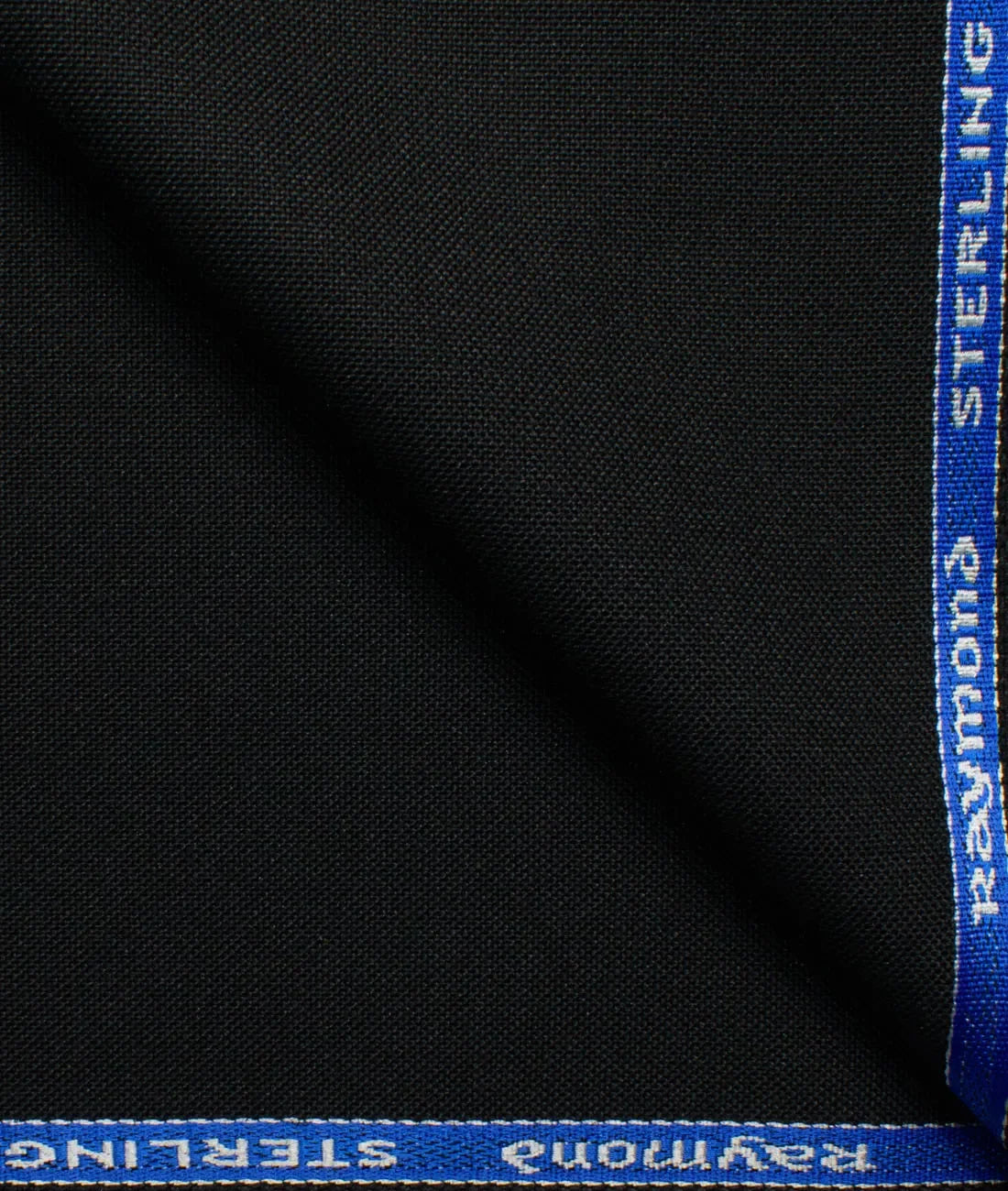 Polyester Viscose Solids by Raymond (Unstitched Matty Suiting Fabric (Black) - Detailory