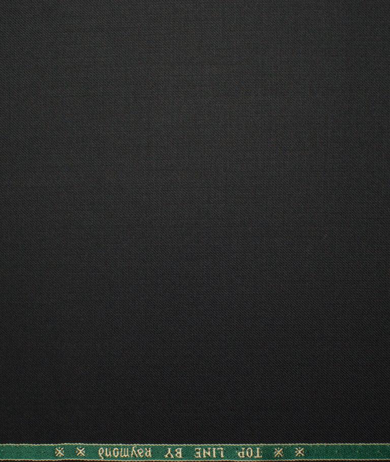 Deep Charcoal Black by Raymond Top Line (Unstitched Suiting Fabric) - Detailory