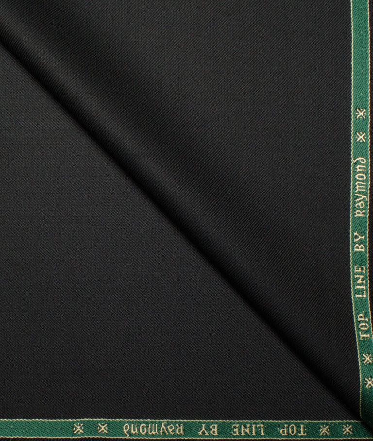 Deep Charcoal Black by Raymond Top Line (Unstitched Suiting Fabric) - Detailory