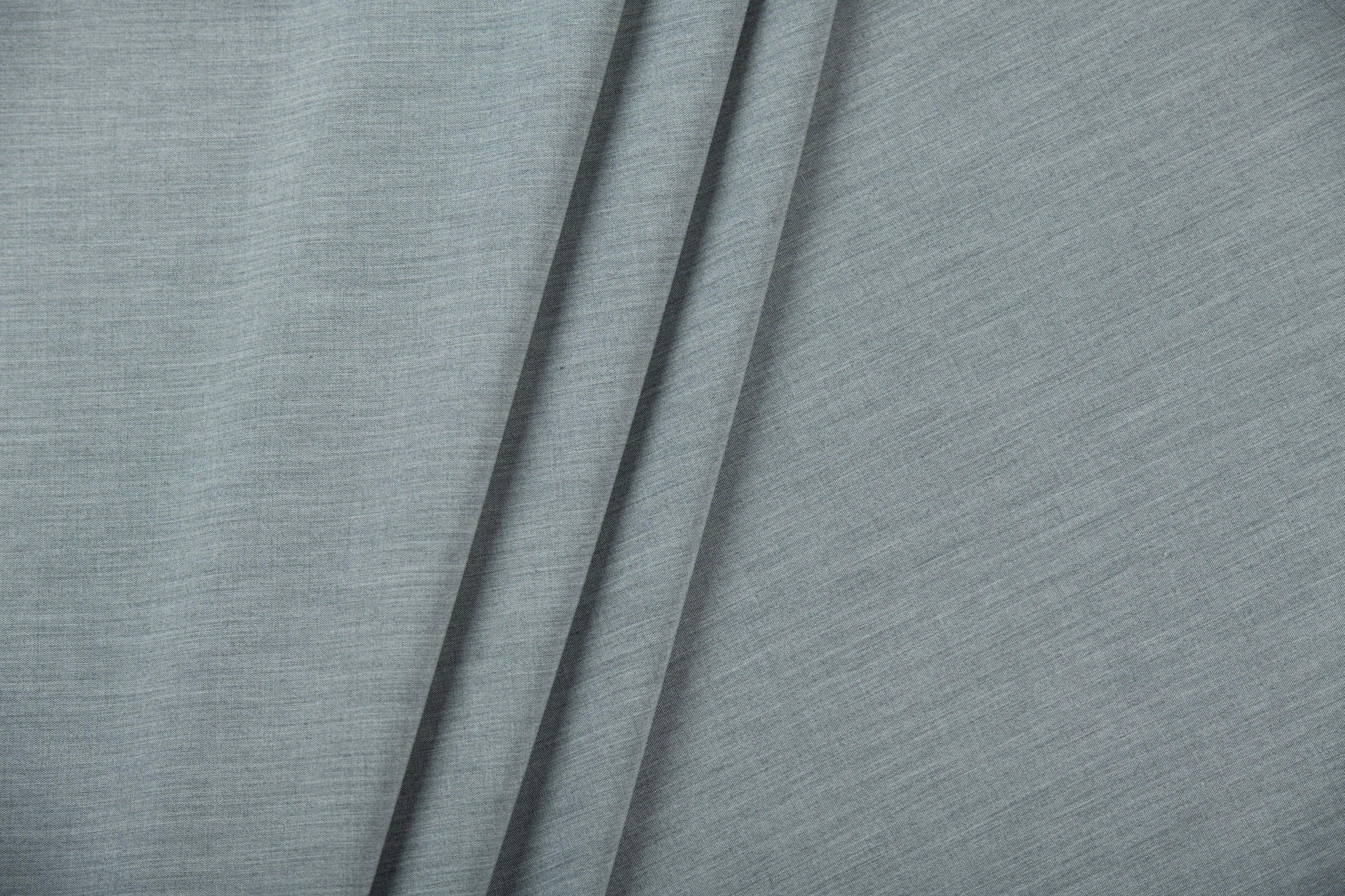 Steel Grey Lycra By D&J Italy (Unstitched Suiting Fabric) - Detailory
