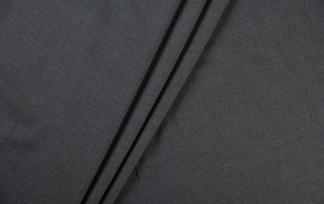 Graphite Grey Lycra By D&J Italy (Unstitched Suiting Fabric) - Detailory