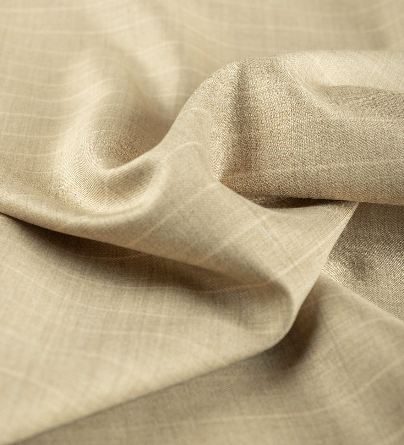 Beige Toscana Pinstripe by Absoluto (Unstitched Suiting Fabric)