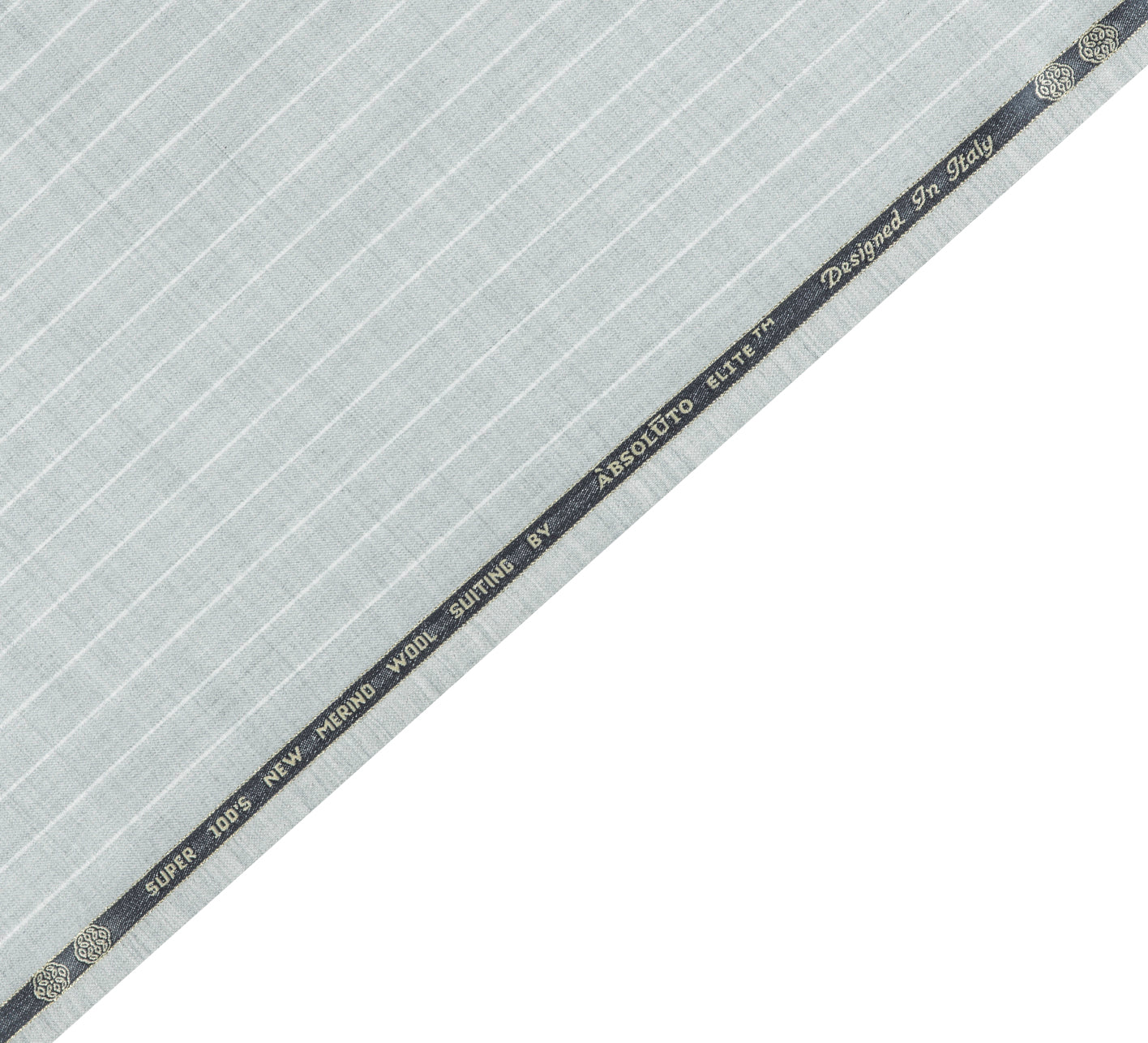 Pearl Grey Pinstripe by Absoluto (Unstitched Suiting Fabric)
