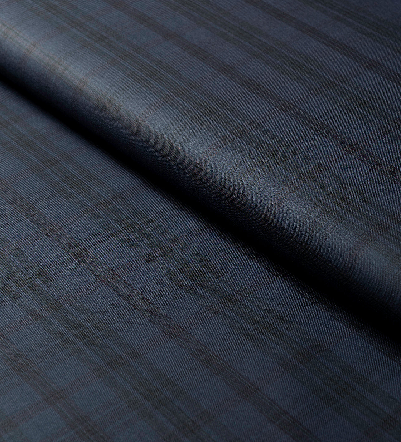Nightfall Blue Checks by Absoluto (Unstitched Suiting Fabric)