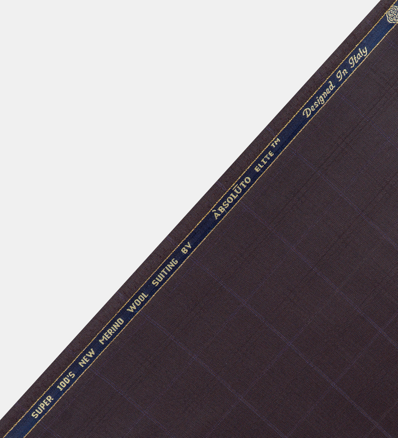 Marrone Notte Checks by Absoluto (Unstitched Suiting Fabric)