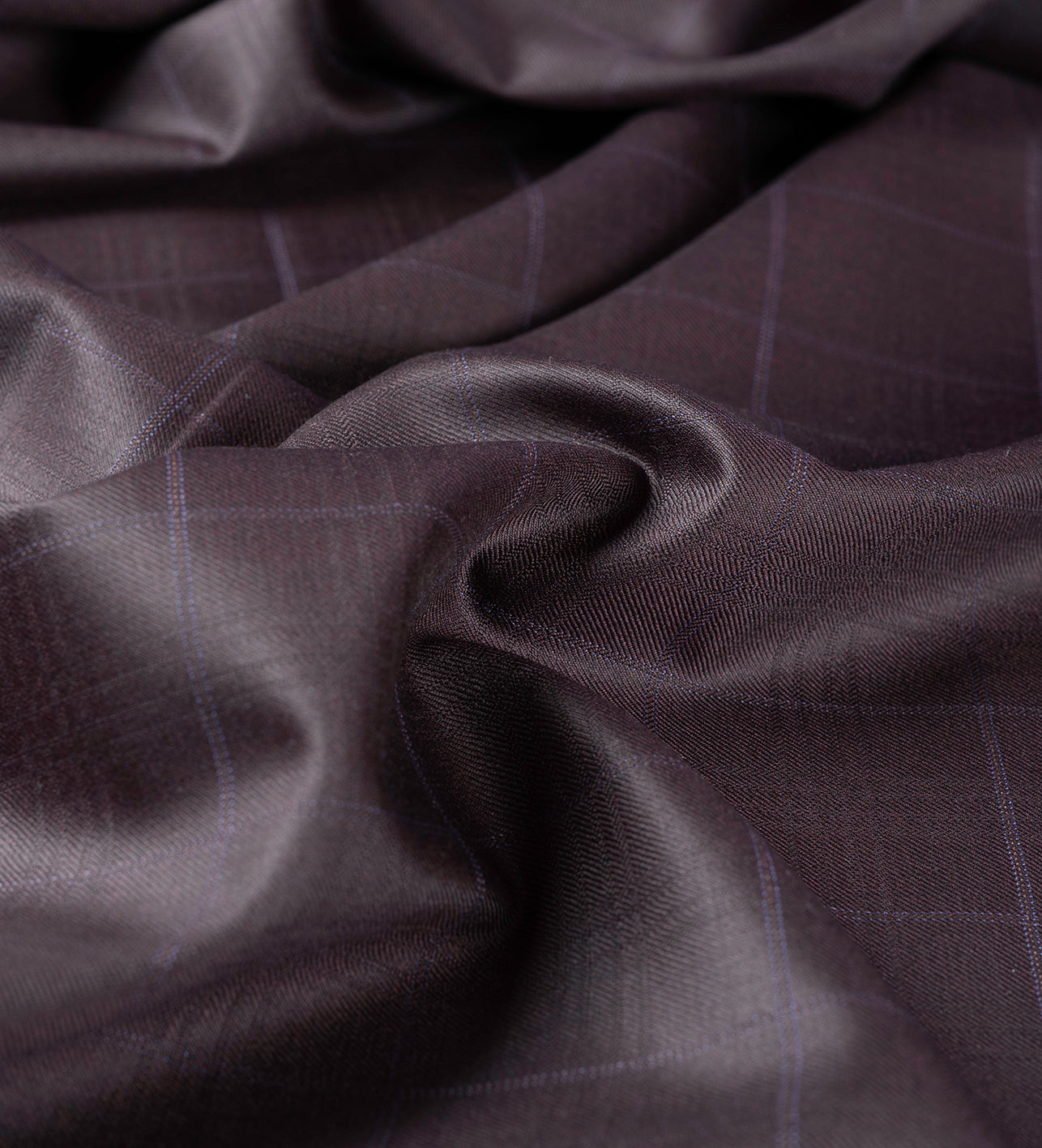 Marrone Notte Checks by Absoluto (Unstitched Suiting Fabric)