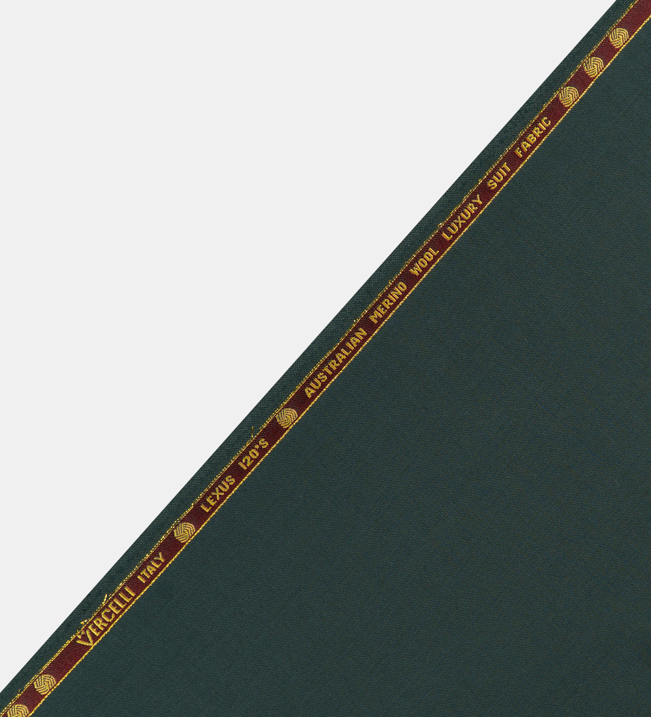 Dark Teal Green by Vercelli Italy (Unstitched Suiting Fabric)
