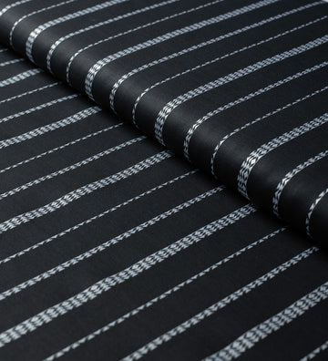 Deep Coal Black by Tessitura Monti (Unstitched Shirting Fabric)