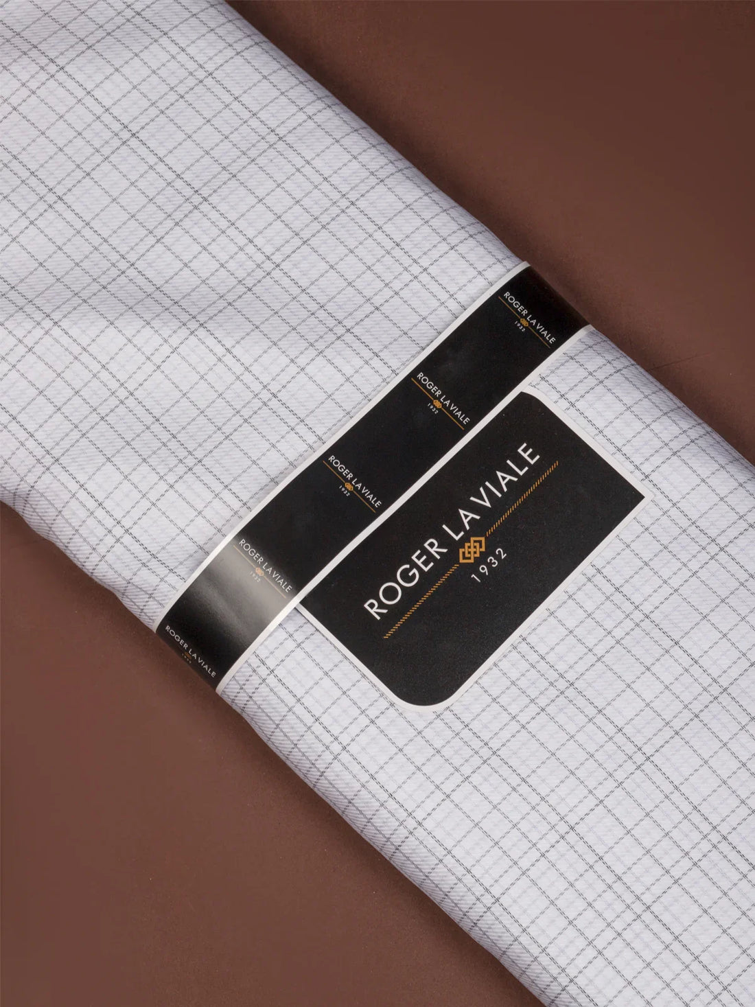 Savile Grid – Platinum Giza Edition by Roger La Viale (Unstitched Shirting Fabric) - Detailory