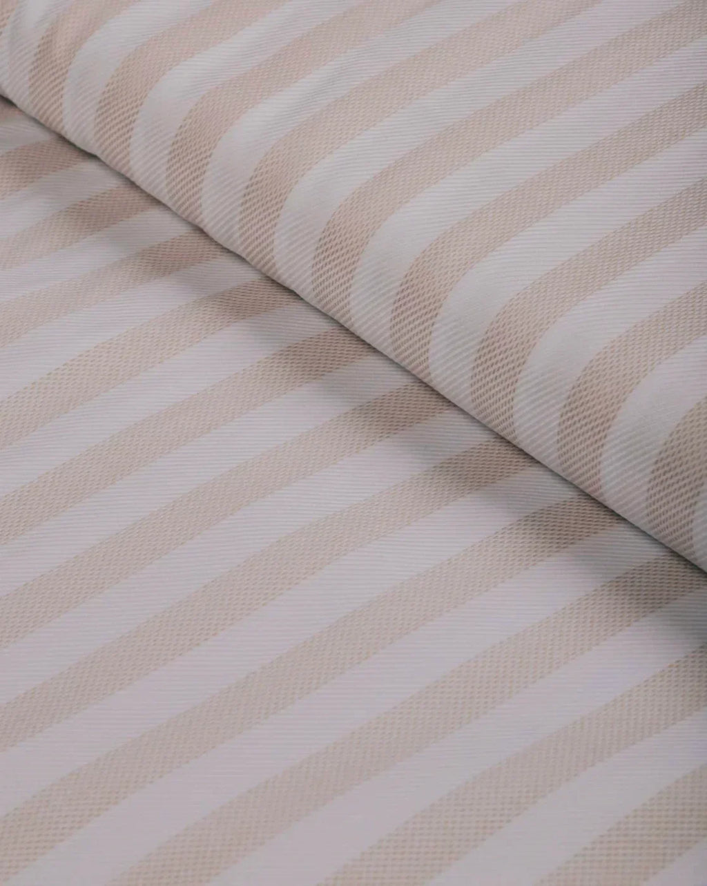 beige-gold striped by Vercelli Italy (Unstitched Shirting Fabric) - Detailory
