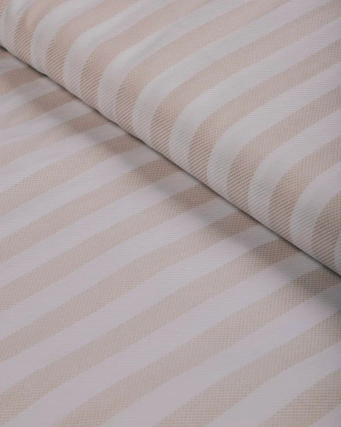 beige-gold striped by Vercelli Italy (Unstitched Shirting Fabric) - Detailory