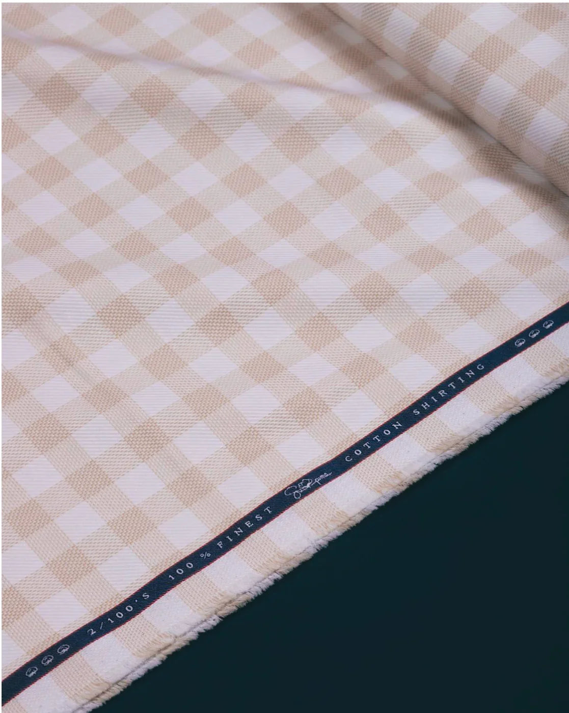 Biscotti Check By Vercelli Italy(Unstitched Shirting Fabric) - Detailory