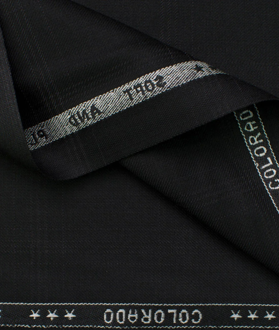 Black striped colorado by Raymond (Unstitched Suiting Fabric) - Detailory